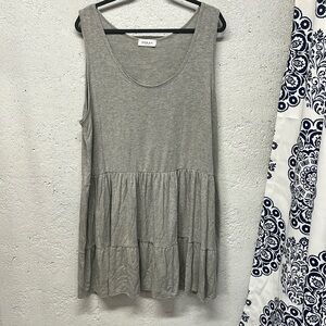 Gilli dress, gray sweatshirt, fabric tiered sleeveless size 3X